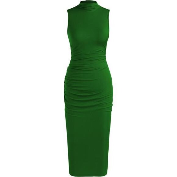 Work Dresses for Women High Neck Green - Picture 1 of 6